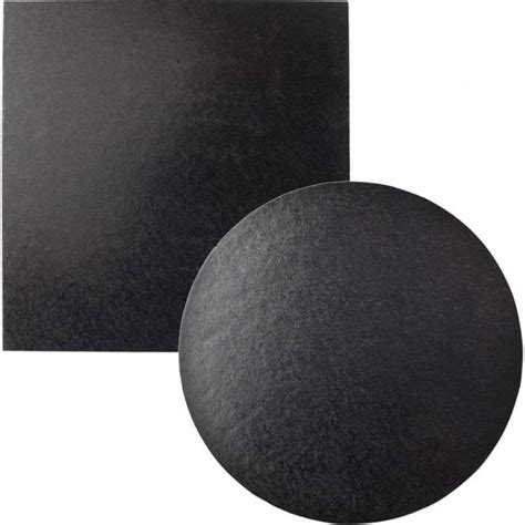 Black Round And Square Cake Boardsdrums Professional Quality Food Safe