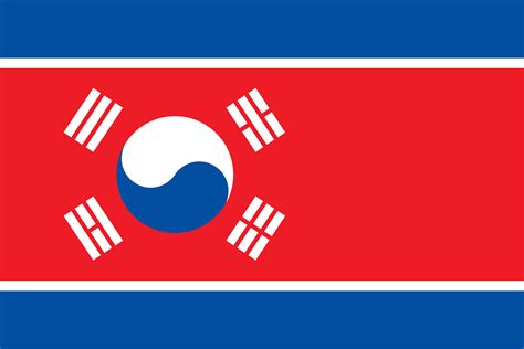 A Combination Of The North Korean And South Korean Flag Rvexillology