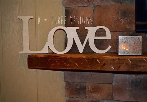 Love Sign Wooden Letters Home Decor Wooden Phrase Shelf
