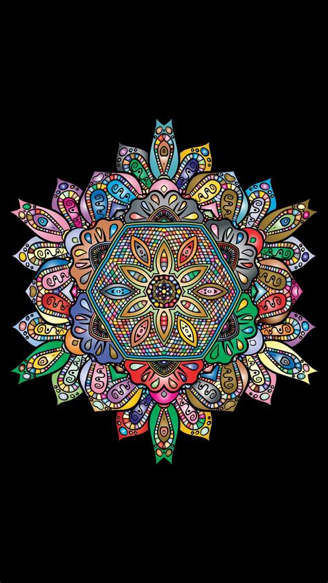 Mandala Art With Colourful Background Carrotapp