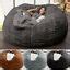 Microsuede Large Giant Bean Bag Memory Living Room Chair Soft Cover No Filling Ebay
