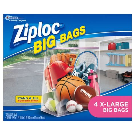 Ziploc Ziploc 4 Ct 10 Gallon Xl Big Bags In The Plastic Storage Bags