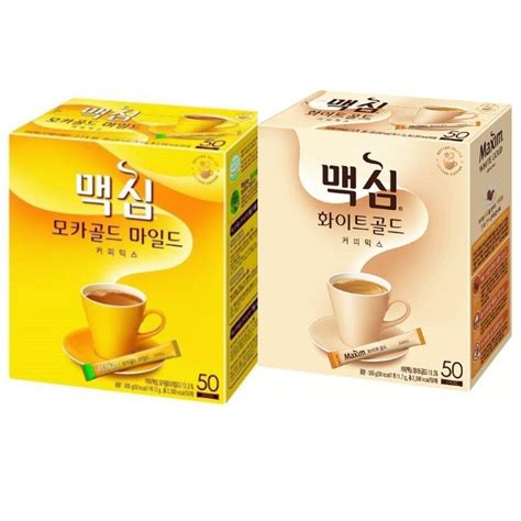 Korea Maxim White Mocha Gold Mild Coffee Mix 50t Coffee Enjoy The