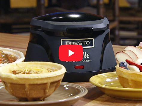 Presto Belgian Waffle Bowl Maker Product Info Video Presto