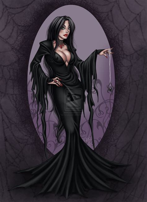 Morticia Addams By Harpyqueen On Deviantart Gothic Fantasy Art Vampire Art Dark Gothic Art