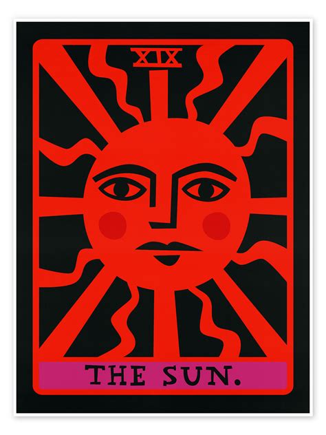 The Sun Tarot Card Print By Fox And Velvet Posterlounge