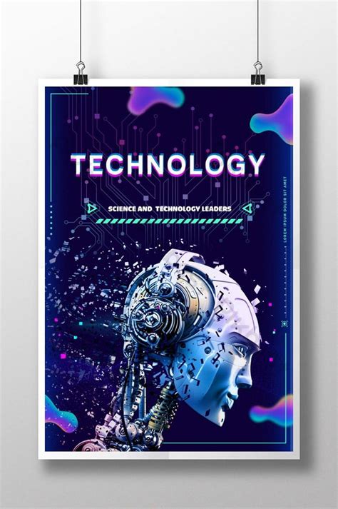 Fashion Creative Robot Artificial Intelligence Technology Poster Psd