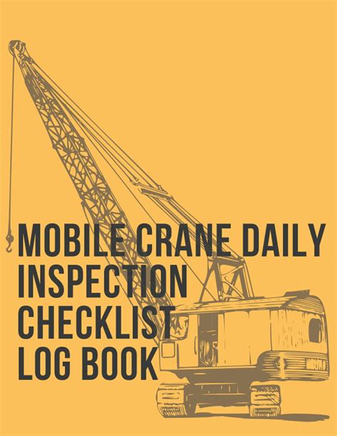 Buy Mobile Crane Daily Inspection Checklist Log Book Mobile Crane