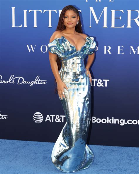 Toyaz World ~ Halle Bailey Stuns In Her Little Mermaid Dress At Red