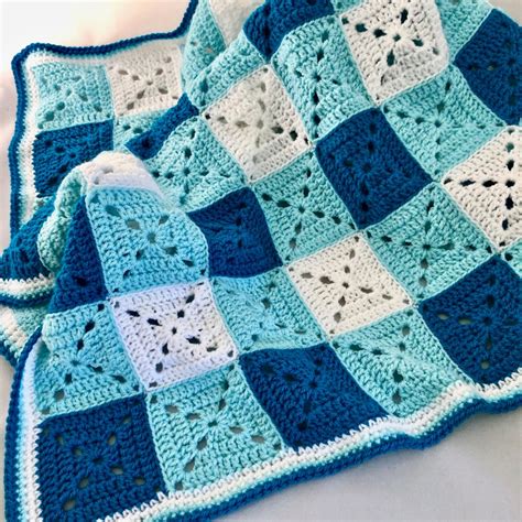 Granny Gingham Baby Blanket Crochet Pattern Baby Blanket Etsy