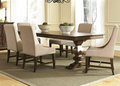 Armand 7 Piece Trestle Table Set 242 Dr 7trs By Liberty Furniture At