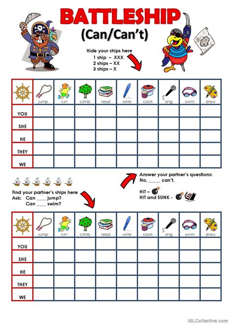 Can Battleship Discussion Starters English Esl Worksheets Pdf And Doc