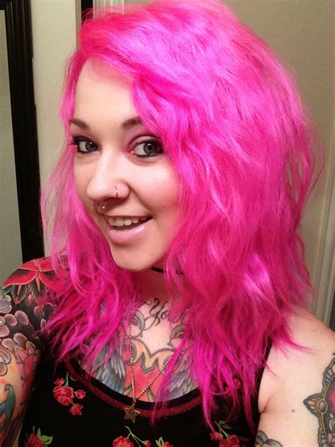 Omglitzy New Hair Hot Pink And Half Shaved