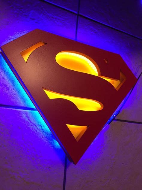 Superman Lamp Night Lights Led Superman Logo Dual Color Superman