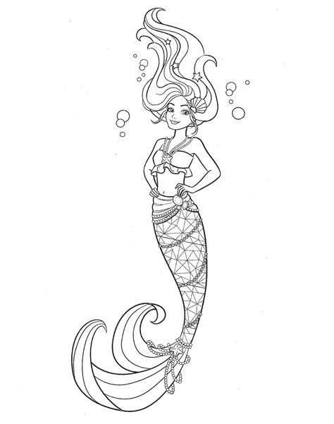 Barbie Mermaid Coloring Pages Print For Girls