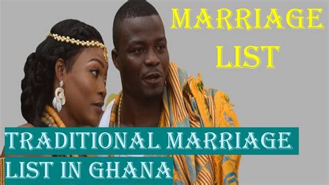 Akan Traditional Marriage List In Ghana Marriage List Marriage List For Bridal 2024 Akan