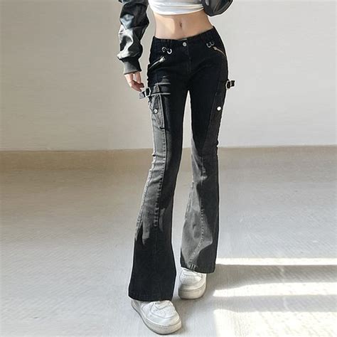 Sosana Low Waist Slim Fit Boot Cut Jeans Yesstyle