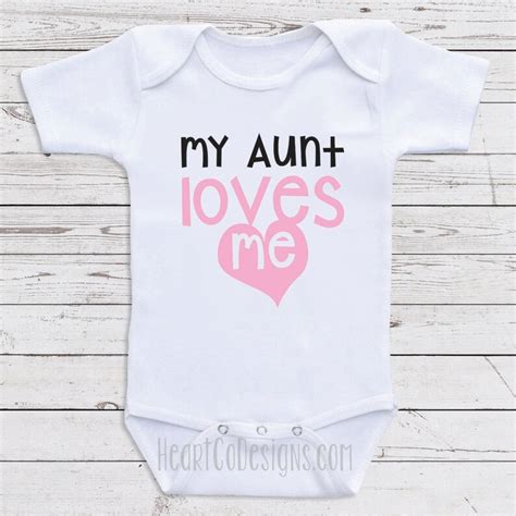 Cute Baby One Piece Bodysuit My Aunt Loves Me Etsy