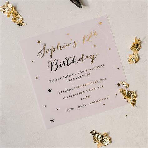 Pink And Gold Girly Birthday Party Invitations By Emilie Rose ...