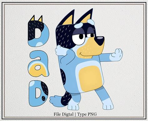 Bluey Dad Png Bluey Father S Day Png Bluey Bandit Heeler Etsy Denmark
