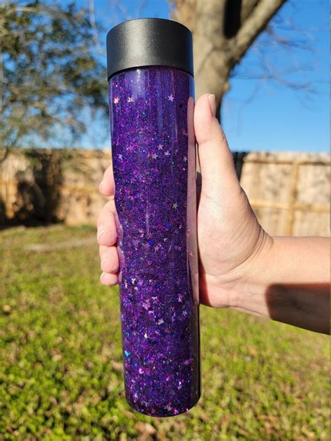 Glitter Sensory Bottle 16 Oz Purple Silver Purple And Etsy