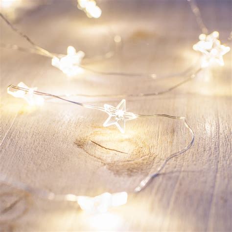 Warm White Star Micro Fairy Lights By Lights4fun