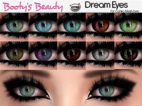 Second Life Marketplace Bootys Beauty Dream Eyes Appliers For Catwa Mesh Eyes