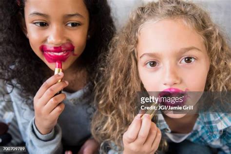 Girl Messy Lipstick Photos And Premium High Res Pictures Getty Images