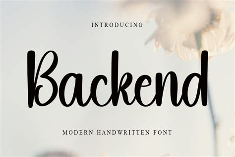 Backend Font By Inermedia Studio · Creative Fabrica