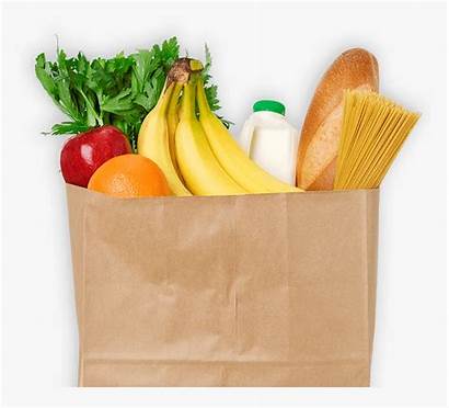 Grocery Bag Shopping Background Clipart Transparent Groceries