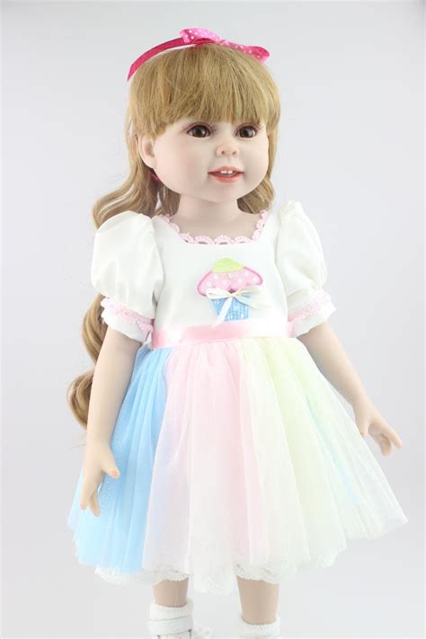 18 Full Vinyl American Girl Doll Princess Girl Doll T With Long