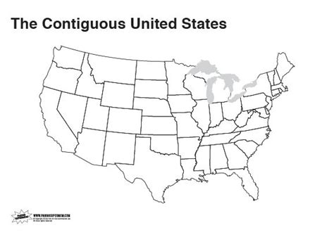 Printable Map Of The Contiguous United States Paging Supermom Us