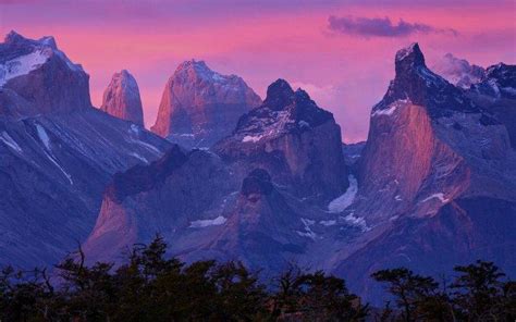 Nature Landscape Patagonia Sunrise Mountain Torres Del Paine