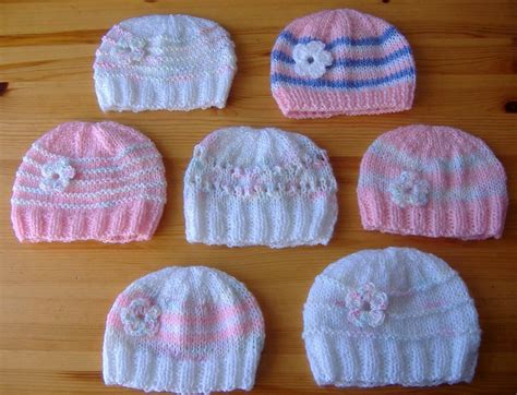 Mariannas Lazy Daisy Days Knitted Baby Girl Hats