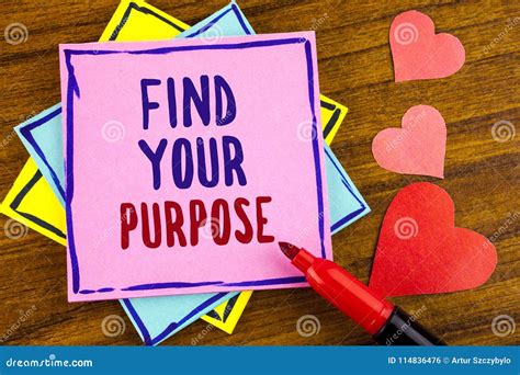 Conceptual Hand Writing Showing Find Your Purpose Business Photo Text