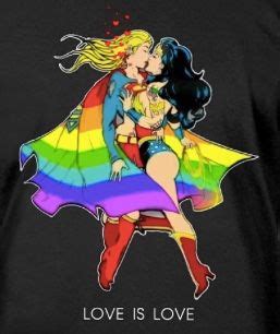 Supergirl Wonder Woman Love Is Love Lesbian Art Lesbian