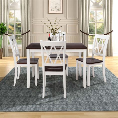 Shop wayfair for all the best modern & contemporary white kitchen & dining tables. Modern 5 Piece Dining Sets, URHOMEPRO Wooden Dining Table ...