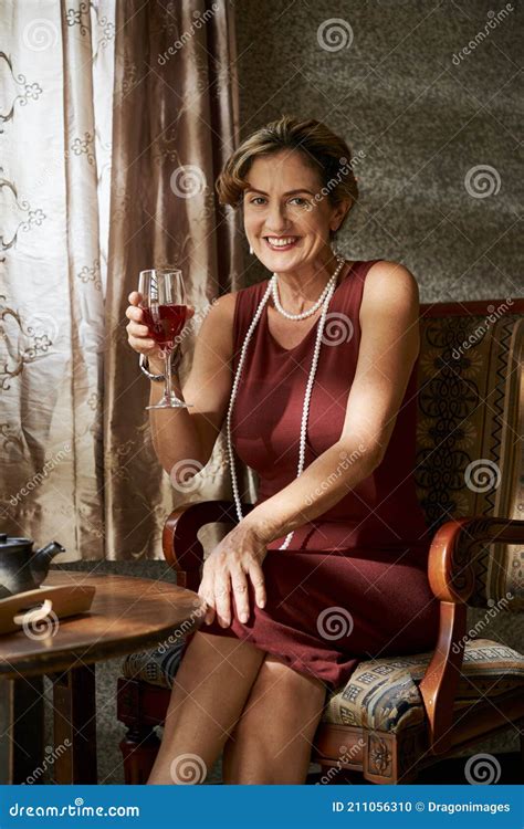 Elegant Mature Woman Stock Photo Image Of Portrait 211056310