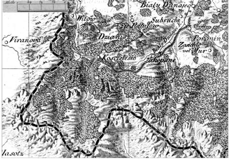 Fragment Of Map Of The Kingdom Of Galicia And Lodomeria Scale