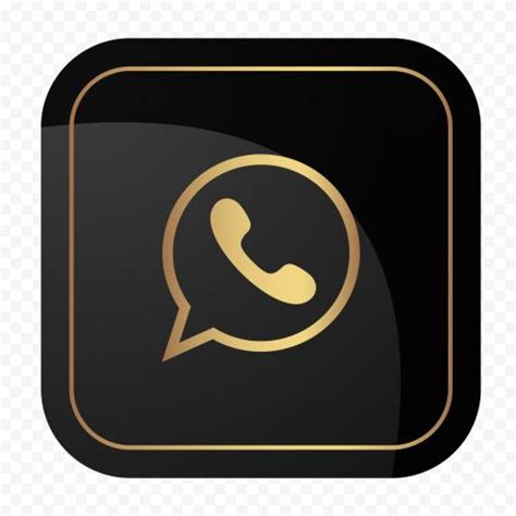Hd Luxury Black Gold Square Whatsapp Icon Png Gold App Design