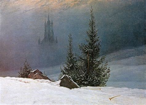 Winter Landscape With Church Painting Caspar David Friedrich Oil