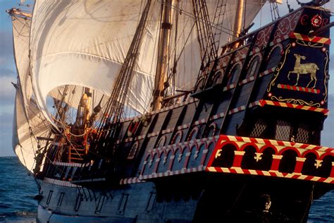 The Golden Hind Sir Francis Drake 16th Century Sailing Ship Under