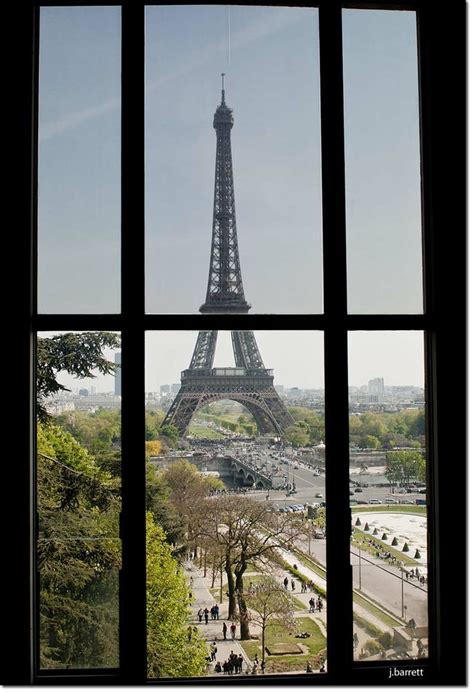 Window View Of Eiffel Tower In Paris Of France Eiffel Tower Green