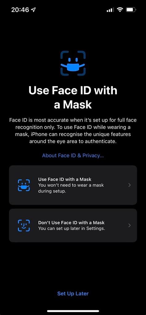 How To Set Up Face Id With A Mask