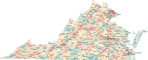 Virginia Road Map Va Road Map Virginia Highway Map