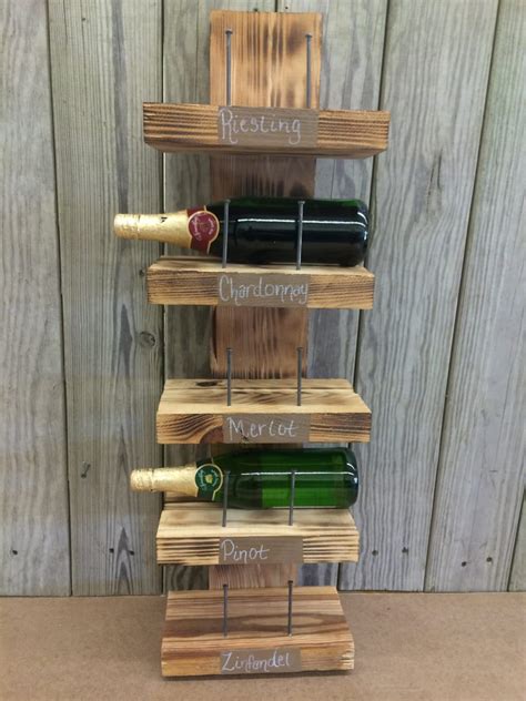 Reclaimed Wood Wall Wine Rack In Handmade Rustic Wall Wine