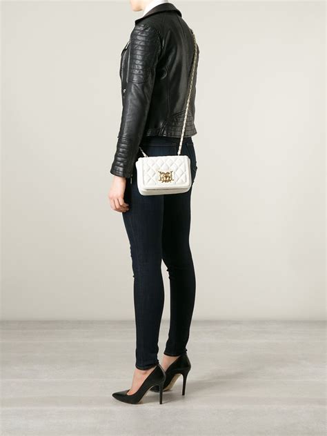 Love Moschino Quilted Leather Cross Body Bag In White Lyst