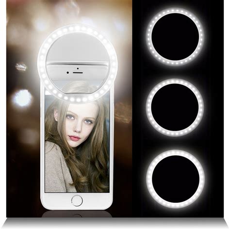 Portable Selfie Led Ring Flash Fill Light Clip Camera For Iphone