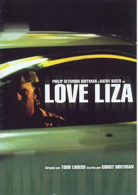 A Movie Poster For Love Liza With An Image Of A Man In A Car