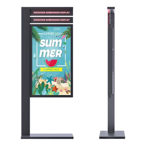 Full Color High Brightness Signs Floor Stand Interactive Kiosk Double